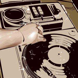 DJ Spinning Surface Book 2 13.5in Skin